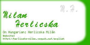 milan herlicska business card